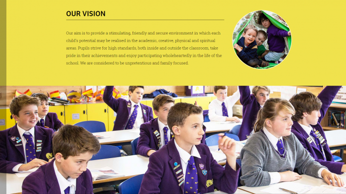 Hilden Grange Preparatory School Website Design