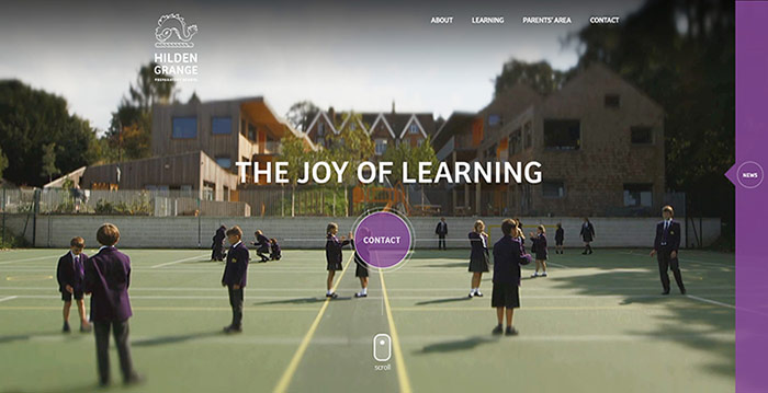 Hilden Grange Preparatory School Website Design