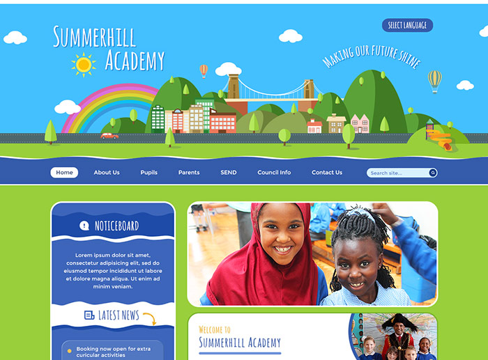 The Summer Hil Website Design