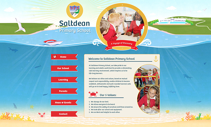 Saltdean illustration website design