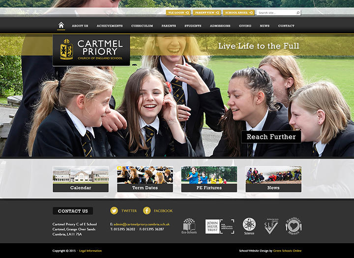 Cartmel Priory Website Design