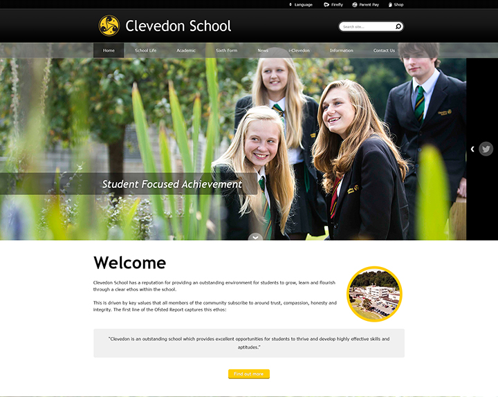 Clevedon School Website Design for MAT
