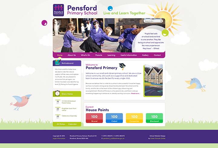 Pensford Primary Website Design
