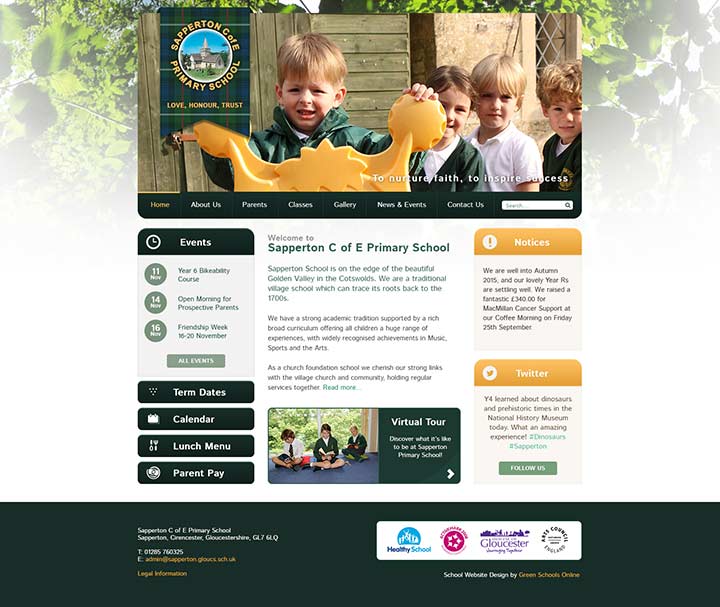 Sapperton Website Design